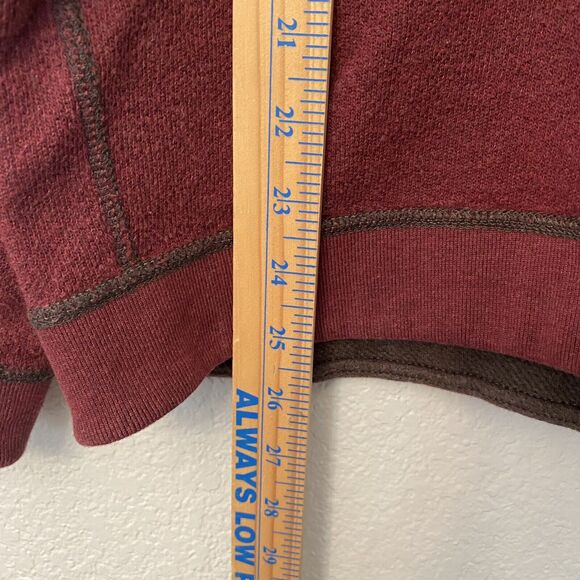 Tommy Bahama Men's *XXL Reversible 1/4 Zip Mock Sweater Brown/Maroon - Picture 5 of 7